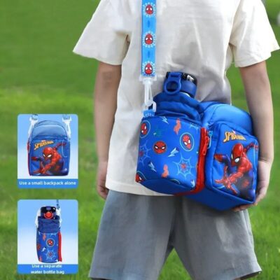 Mybagstory Sac Lunch Stitch Fille – Boîte + Gourde Inclus – Maternelle, École, Crèche – 22 Cm